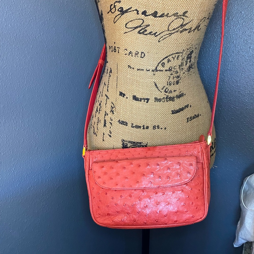 OSTRICH leather Crossbody bag